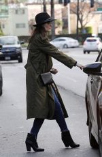MICHELLE DOCKERY Leaves Sugar Fish in Beverly Hills 01/07/2019