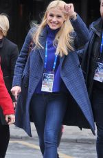 MICHELLE HUNZIKER Arrives at Ariston Theater in Sanremo 01/30/2019