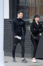 MICHELLE KEEGAN and Mark Wright Leaves Joans on Third in Los Angeles 01/15/2019