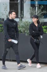MICHELLE KEEGAN and Mark Wright Leaves Joans on Third in Los Angeles 01/15/2019
