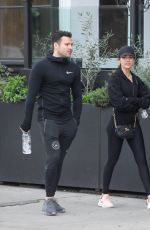 MICHELLE KEEGAN and Mark Wright Leaves Joans on Third in Los Angeles 01/15/2019