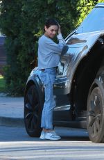 MILA KUNIS in a Mickey Mouse Sweater Out in Los Angeles 01/24/2019
