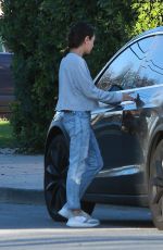MILA KUNIS in a Mickey Mouse Sweater Out in Los Angeles 01/24/2019