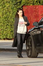 MILA KUNIS Leaves Her House in Los Angeles 01/10/2019