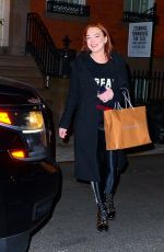 MINDSAY LOHAN Night Out in New York 01/11/2019