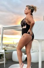 NADIA ESSEX in Swimsuit on Holiday in Malaga 01/31/2019