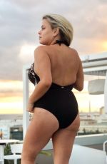 NADIA ESSEX in Swimsuit on Holiday in Malaga 01/31/2019