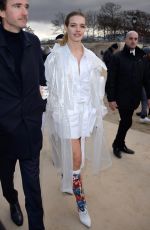 NATALIA VODIANOVA Arrives at Louis Vuitton Show at Paris Fashion Week 01/17/2019