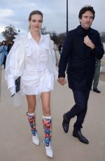 NATALIA VODIANOVA Arrives at Louis Vuitton Show at Paris Fashion Week 01/17/2019