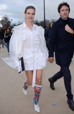 NATALIA VODIANOVA Arrives at Louis Vuitton Show at Paris Fashion Week 01/17/2019