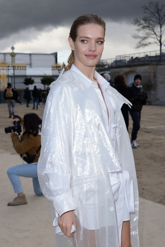 NATALIA VODIANOVA Arrives at Louis Vuitton Show at Paris Fashion Week 01/17/2019