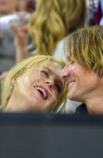 NICOLE KIDMAN and Keith Urban Kissing at Australia Open Tennis in Melbourne 01/24/2019