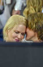 NICOLE KIDMAN and Keith Urban Kissing at Australia Open Tennis in Melbourne 01/24/2019