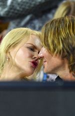 NICOLE KIDMAN and Keith Urban Kissing at Australia Open Tennis in Melbourne 01/24/2019