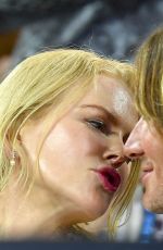 NICOLE KIDMAN and Keith Urban Kissing at Australia Open Tennis in Melbourne 01/24/2019