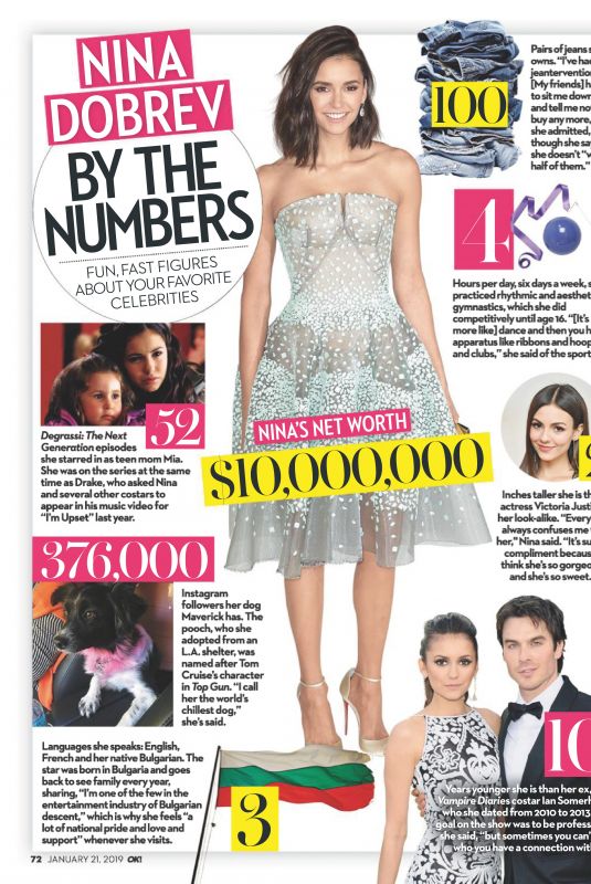 NINA DOBREV in OK! Magazine, January 2019