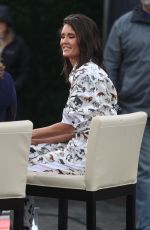 NINA DOBREV on the Set of Extra in Universal City 01/15/2019