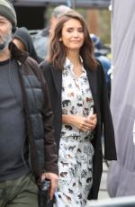 NINA DOBREV on the Set of Extra in Universal City 01/15/2019