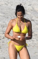 PADMA LAKSHMI in Bikini on the Beach in Miami 01/05/2019