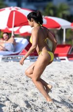 PADMA LAKSHMI in Bikini on the Beach in Miami 01/05/2019