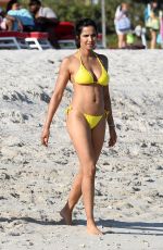 PADMA LAKSHMI in Bikini on the Beach in Miami 01/05/2019