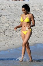 PADMA LAKSHMI in Bikini on the Beach in Miami 01/05/2019
