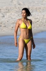 PADMA LAKSHMI in Bikini on the Beach in Miami 01/05/2019