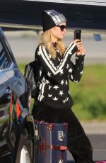 PARIS HILTON Arrives on a Private Jet in Los Angeles 01/02/2018