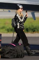 PARIS HILTON Arrives on a Private Jet in Los Angeles 01/02/2018