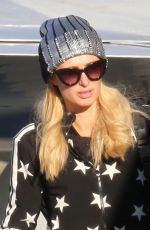 PARIS HILTON Arrives on a Private Jet in Los Angeles 01/02/2018