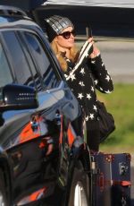 PARIS HILTON Arrives on a Private Jet in Los Angeles 01/02/2018
