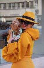PHOEBE PRICE in Front a Beverly Hills Firefighting Engine 01/04/2019