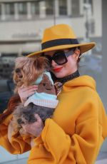 PHOEBE PRICE in Front a Beverly Hills Firefighting Engine 01/04/2019