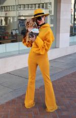 PHOEBE PRICE in Front a Beverly Hills Firefighting Engine 01/04/2019