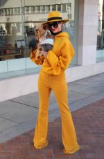 PHOEBE PRICE in Front a Beverly Hills Firefighting Engine 01/04/2019