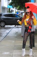 PHOEBE PRICE Out with Her Dog in Beverly Hills 01/17/2019