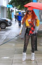 PHOEBE PRICE Out with Her Dog in Beverly Hills 01/17/2019