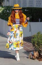 PHOEBE PRICE Out with Her Dog in Beverly Hills 01/30/2019
