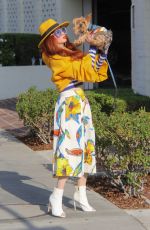 PHOEBE PRICE Out with Her Dog in Beverly Hills 01/30/2019