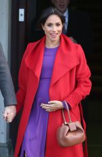 Pregnant MEGHAN MARKLE at Birkenhead at Hamilton Square 01/14/2019