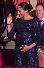 Pregnant MEGHAN MARKLE at Cirque Du Soleil Totem 10th Anniversary Premiere in London 01/16/2019