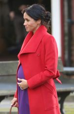 Pregnant MEGHAN MARKLE at Town of Birkenhead in Merseyside 01/14/2019
