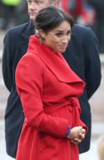 Pregnant MEGHAN MARKLE at Town of Birkenhead in Merseyside 01/14/2019