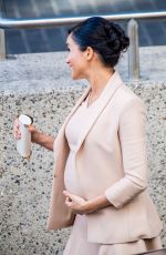 Pregnant MEGHAN MARKLE Leaves National Theatre in London 01/30/2019