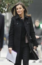QUEEN LETIZIA OF SPAIN Out and About in Madrid 01/17/2019