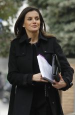 QUEEN LETIZIA OF SPAIN Out and About in Madrid 01/17/2019
