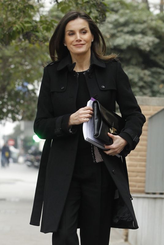 QUEEN LETIZIA OF SPAIN Out and About in Madrid 01/17/2019