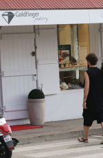 RAVEN LYNN and Jack Dorsey Out Shopping in St Barth 12/30/2018