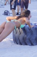REBECCA SCOTT in Bikini at a Beach in Miami 01/08/2019