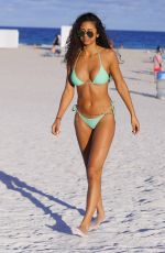 REBECCA SCOTT in Bikini at a Beach in Miami 01/08/2019